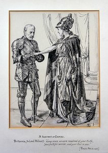 Sługa Imperium, z „Punch”, 23 lutego 1921 (pióro i atrament na papierze) autorstwa English School