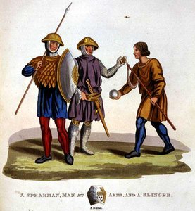 Spearman, człowiek broni i proca autorstwa English School