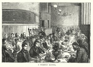 Wieczerza złodziei (grawerunek) autorstwa English School