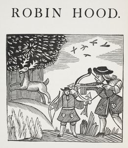 Prawdziwa opowieść o Robin Hoodzie, ilustracja z książki Chap-books of the Eighteenth Century Johna Ashtona, wyd. 1882 autorstwa English School