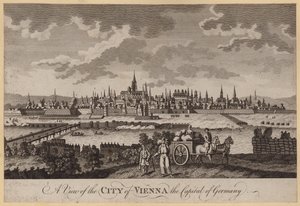Widok na miasto Wiedeń, stolicę Niemiec (rycina) autorstwa English School