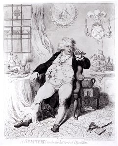 Voluptuary under the Horrors of Digestion, opublikowane w 1792 r. autorstwa English School