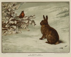 Zimowa piosenka (chromolitho) autorstwa English School
