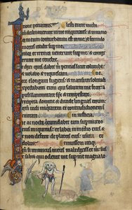 Blemmyae, stopka folio z „Psałterza Rutlandzkiego”, ok. 1260 (tusz i kolor na welinie) autorstwa English School