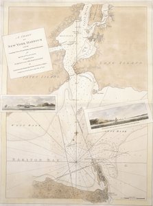 Mapa portu w Nowym Jorku, 1774-1779 autorstwa English School