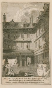 Dom na rogu Breakneck Stairs, Green Harbour Court, Old Bailey, Londyn autorstwa English School