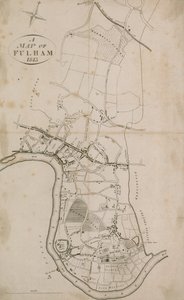 Mapa Fulham, Londyn, 1813 r.