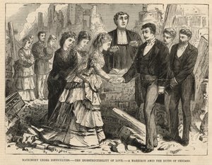 Małżeństwo wśród ruin Chicago autorstwa English School