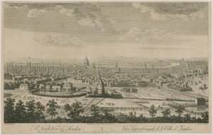 Północny widok na Londyn. Z Pentonville Hill autorstwa English School