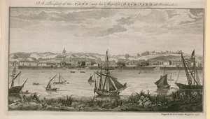 Perspektywa miasta i stoczni Jego Królewskiej Mości w Woolwich autorstwa English School