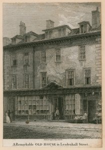 Niezwykły stary dom na Leadenhall Street w Londynie autorstwa English School