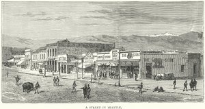 Ulica w Seattle (grawerunek) autorstwa English School