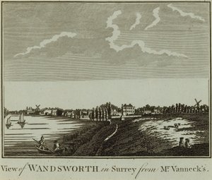 Widok na Wandsworth w Surrey autorstwa English School
