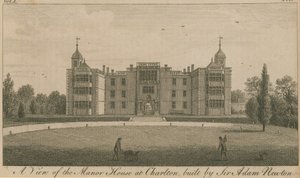 Widok na Manor House w Charlton, zbudowany przez Sir Adama Newtona autorstwa English School