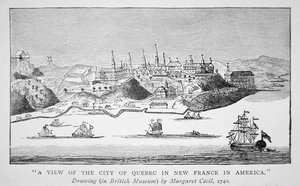 Widok na miasto Quebec w Nowej Francji w Ameryce autorstwa English School