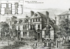 Abbey Place, St.Johns Wood, z The Building News, 18 stycznia 1878 r. autorstwa English School