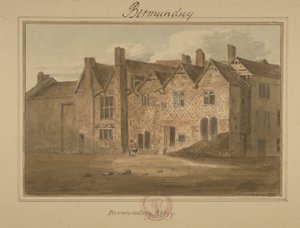 Opactwo św. Zbawiciela, Bermondsey, 1809 (wc na papierze) autorstwa English School