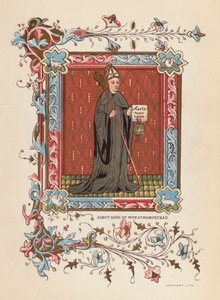 Opat John z Wheathampstead (kolorowa litografia) autorstwa English School
