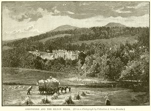 Abbotsford i Eildon Hills autorstwa English School