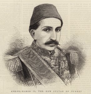 Abd-ul-Hamid II, nowy sułtan Turcji (rycina) autorstwa English School