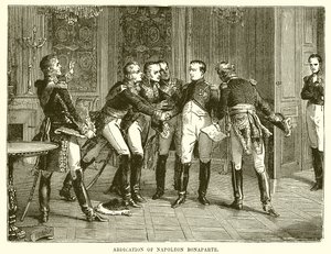 Abdykacja Napoleona Bonaparte autorstwa English School