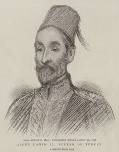Abdul Hamid II, sułtan Turcji (rycina) autorstwa English School