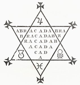 Abracadabra, z The Ingoldsby Legends lub Mirth and Marvels, autorstwa Thomasa Ingoldsby, opublikowane w 1865 autorstwa English School