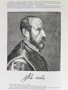 Abraham Ortelius (1527-98) ilustracja z tomu IV „Narrative and Critical History of America”, 1886 autorstwa English School