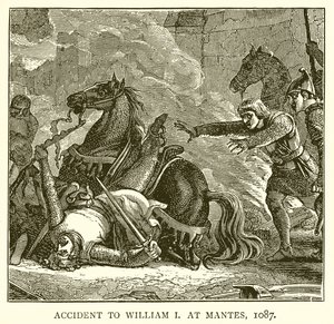 Wypadek Wilhelma I w Mantes, 1087 autorstwa English School
