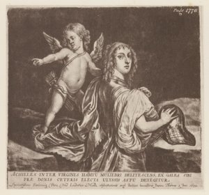 Achilles i Kupidyn (lito) autorstwa English School
