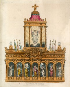 Ackermans Transparency, wystawiony dla upamiętnienia Pokoju, czerwiec 1814 r. autorstwa English School