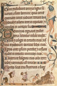 Dodaj 42130 f.173 Układanie snopów kukurydzy z psałterza Luttrell, rozpoczęte przed 1340 dla Sir Geoffreya Luttrella (1276-1345) (welum) autorstwa English School