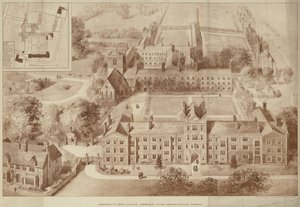 Dodatki do Jesus College, Cambridge (grawerowanie) autorstwa English School