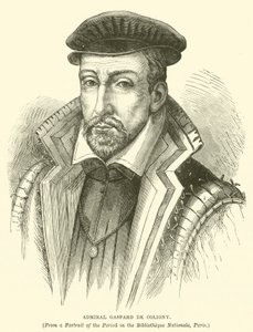 Admirał Gaspard de Coligny (grafika) autorstwa English School