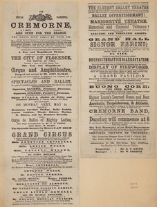 Reklama Cremorne Gardens, Londyn autorstwa English School
