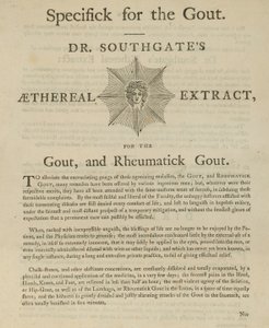 Reklama Dr Southgates Aethereal Extract na dnę moczanową i reumatyczną autorstwa English School