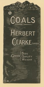 Ogłoszenie Herbert Clarke Ltd., kupca węgla autorstwa English School