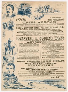 Ogłoszenie Joseph Pooles Trips Abroad, Royal Victoria Hall, Waterloo Road, Londyn autorstwa English School