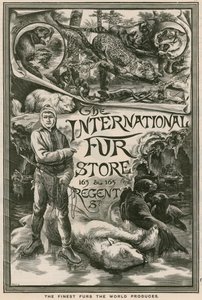 Ogłoszenie The International Fur Store, 163 i 165 Regent Street, Londyn autorstwa English School
