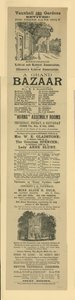 Reklama Krytego Bazaru w Vauxhall Gardens autorstwa English School