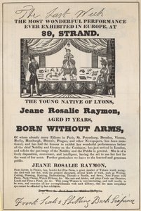 Ogłoszenie o występie Jeane Rosalie Raymon autorstwa English School
