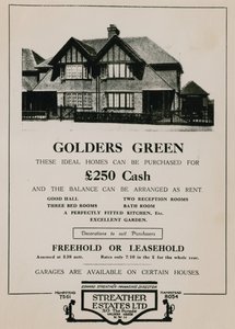 Ogłoszenie kupna domu w Golders Green autorstwa English School