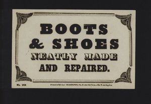 Reklama: Buty i buty starannie wykonane i naprawione (rodzaj) autorstwa English School