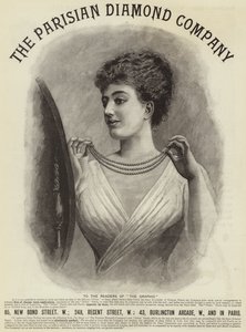 Reklama, The Parisian Diamond Company (grafika) autorstwa English School