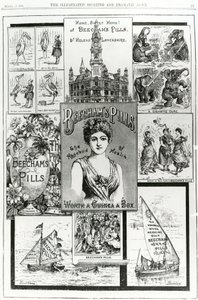 Reklama Beechams Pills, Rosebud Zdrowia, 1890 autorstwa English School