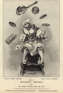 Reklama mydła marki Brookes Monkey