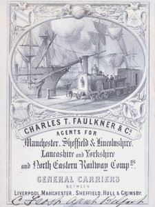 Reklama dla Charles T Faulkner and Company, agentów dla przedsiębiorstw kolejowych (lito) autorstwa English School