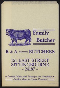 Reklama R&A Butchers autorstwa English School