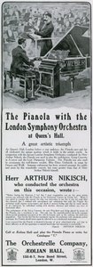 Reklama pianola autorstwa English School