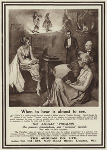 Reklama gramofonu Aeolian Vocalion autorstwa English School